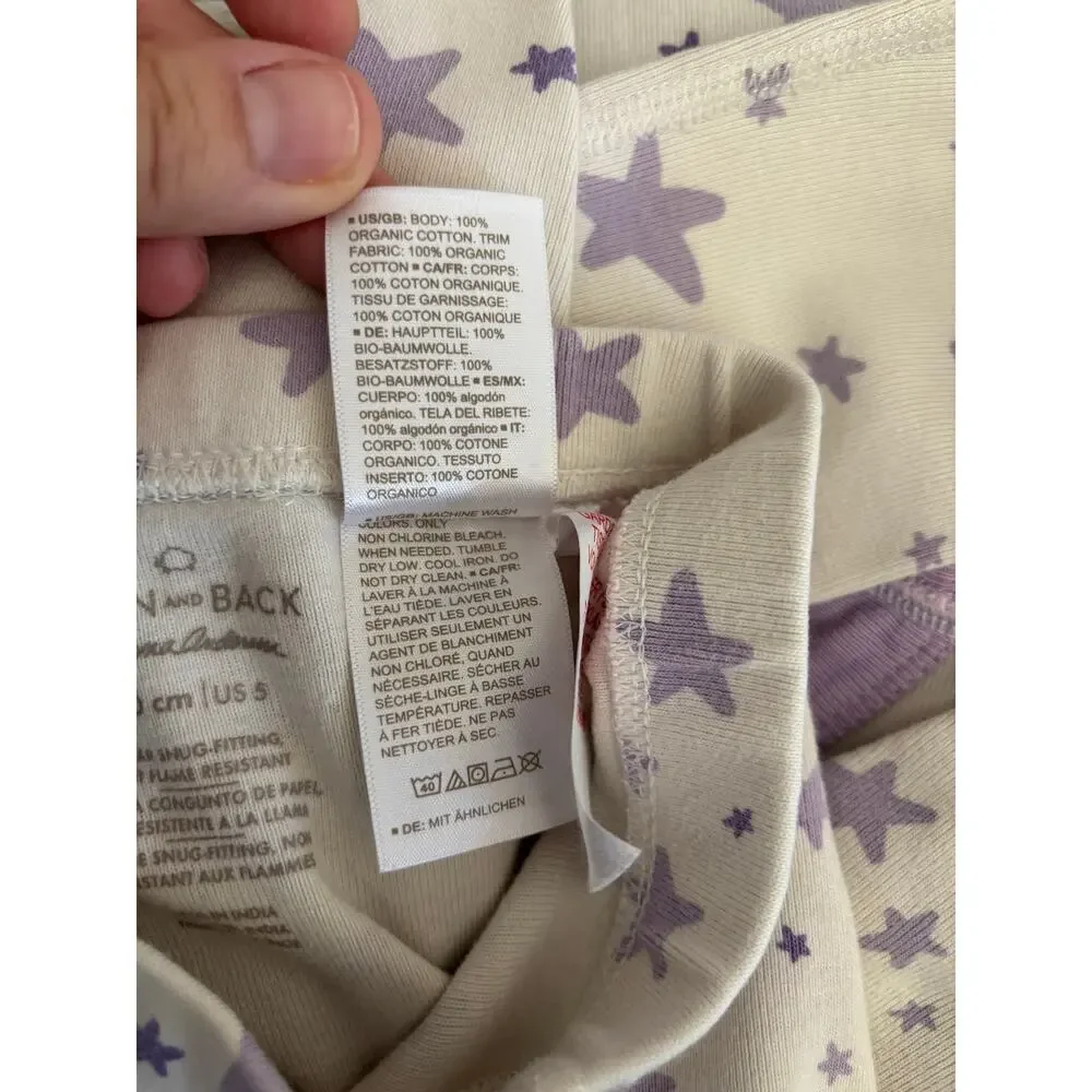 Hanna Andersson Moon and Back Girls 2 pc Pajamas Size 110 5 Play Condition